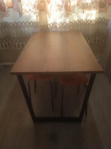 Деревянный стол Лота Лофт 140х80 дуб крафт табачный / черный матовый фото покупателя 485