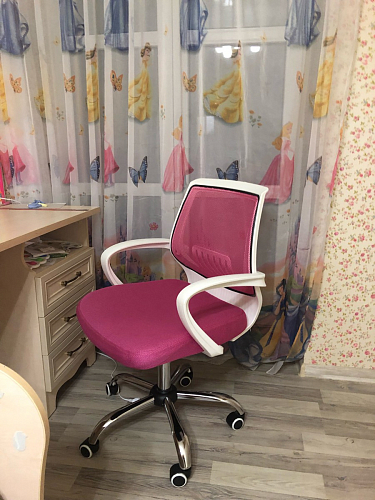 Компьютерное кресло Ergoplus белое / розовое фото покупателя 26