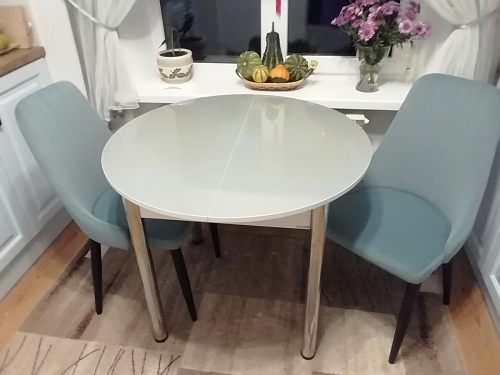 Стул на металлокаркасе Kora green / black фото покупателя 5