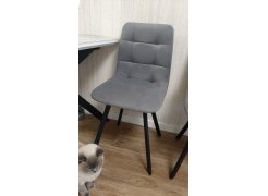 Стул на металлокаркасе Чилли светло-серый / черный фото покупателя 217