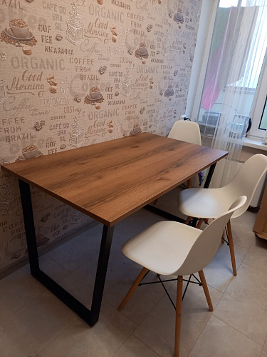 Стол Лота Лофт 140 25 мм черный матовый / бетон фото покупателя 905