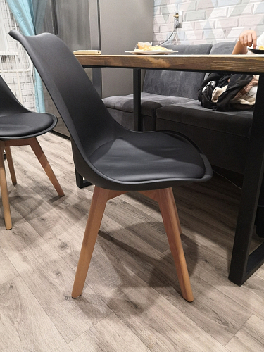 Деревянный стул Bonuss black / black фото покупателя 190