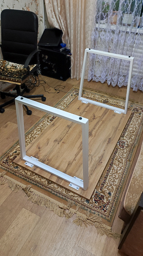 Деревянный стол Лота Лофт 120х75 белый матовый / дуб крафт золотой фото покупателя 848