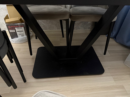 Стол на тумбе Бугун белый / золото фото покупателя 70