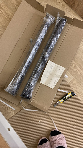 Стол Тринити Лофт 120 32 мм бетон / черный матовый фото покупателя 403