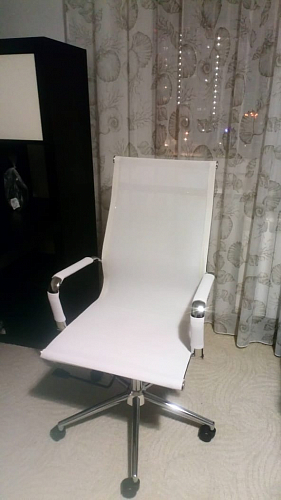 Компьютерное кресло Reus черная сетка / хром фото покупателя 67