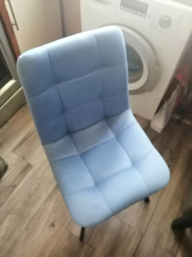 Стул на металлокаркасе Чилли синяя ткань / белый фото покупателя 734