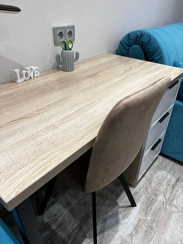 Стул на металлокаркасе Чилли бежевый / белый каркас фото покупателя 1335