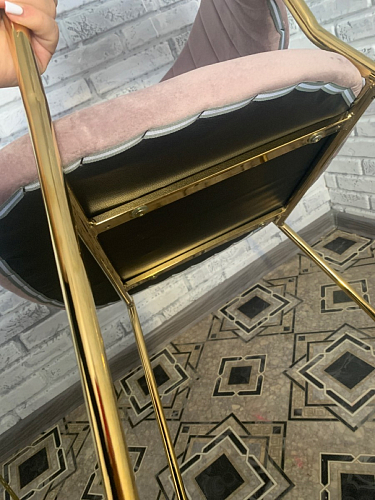 Стул на металлокаркасе Kamelia green / gold фото покупателя 75