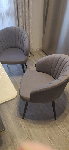 Стул на металлокаркасе Бэнбу 05 velutto 05 / черный фото покупателя 4