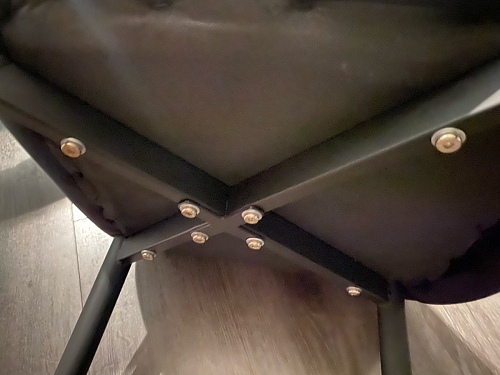 Стул на металлокаркасе Seda 01 blue / gold / black фото покупателя 14