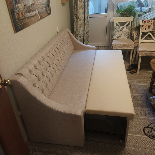 Кухонный диван Мерлин микровельвет фиолетовый фото покупателя 2