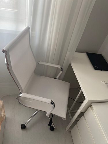 Компьютерное кресло Reus черная сетка / хром фото покупателя 4