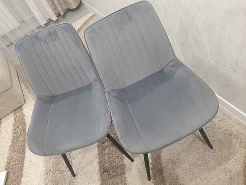 Стул на металлокаркасе Седа 360 К латте (velutto 08) / белый фото покупателя 359