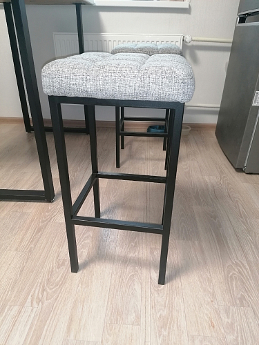 Барный стул Лофт ткань канди грей / черный матовый фото покупателя 140