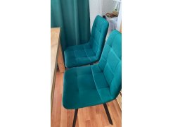 Стул на металлокаркасе Чилли синяя ткань / белый фото покупателя 155