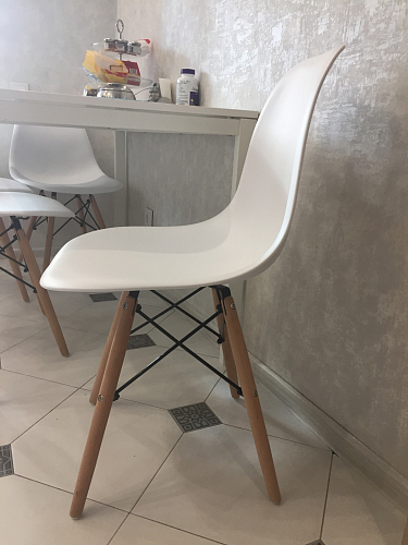 Пластиковый стул Eames PC-015 серо-голубой / дерево фото покупателя 520