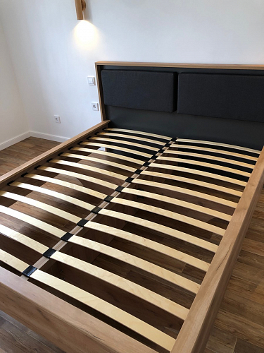 Двуспальная кровать Клауд 160х200 парящая дуб крафт золотой / антрацит фото покупателя 457