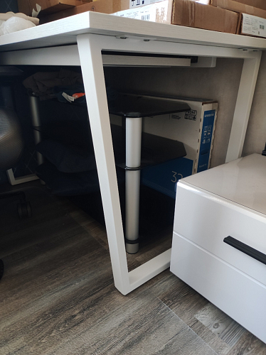 Стол Лота Лофт 120 25 мм сабия / белый матовый фото покупателя 700