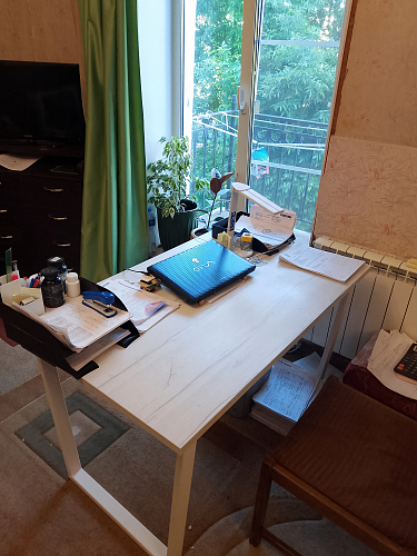 Деревянный стол Лота Лофт 140х80 дуб крафт табачный / черный матовый фото покупателя 998