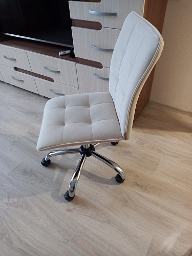 Компьютерное кресло One/Ван флок молочный 4 фото покупателя 60