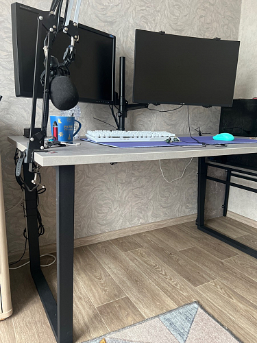 Деревянный стол Лота Лофт 120х75 белый матовый / дуб крафт золотой фото покупателя 281