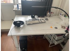 Стол Лота Лофт 140 25 мм черный матовый / бетон фото покупателя 923