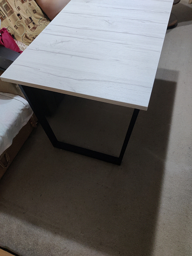 Стол Лота Лофт 120 32 мм бетон / черный матовый фото покупателя 137