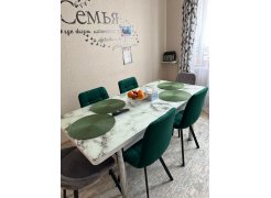 Стул на металлокаркасе Чилли синяя ткань / белый фото покупателя 308