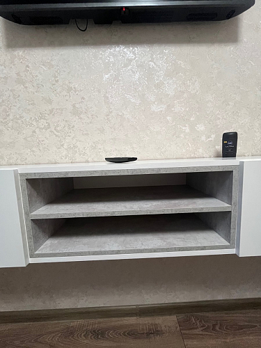 Модульная гостиная Лонгфорд комплектация 1 белый / бетон светлый фото покупателя 5