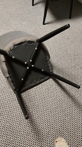 Стул на металлокаркасе Kora dark gray / black фото покупателя 232