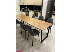 Стол Лота Лофт 140 25 мм черный матовый / бетон фото покупателя 140