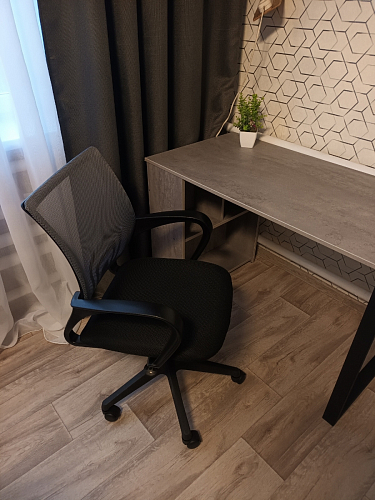 Письменный стол Битти Лофт 116х60х75 креатель / черный матовый фото покупателя 140