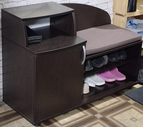 Обувница Аврора дуб млечный / венге фото покупателя 30