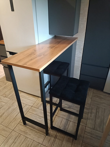 Барная стойка Дилан Лофт 120х60х110 бетон фото покупателя 86