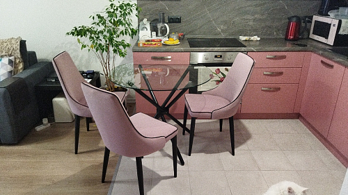 Стул на металлокаркасе Kora black / gray фото покупателя 105