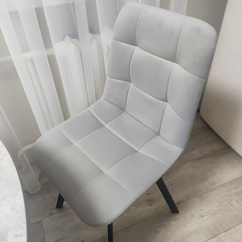 Стул на металлокаркасе Чилли светло-серый / белый каркас фото покупателя 252