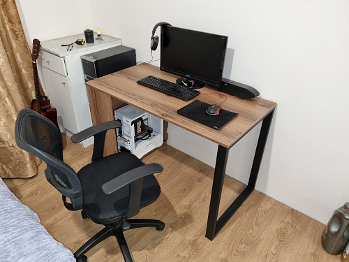 Письменный стол Битти Лофт 116х60х75 креатель / черный матовый фото покупателя 86