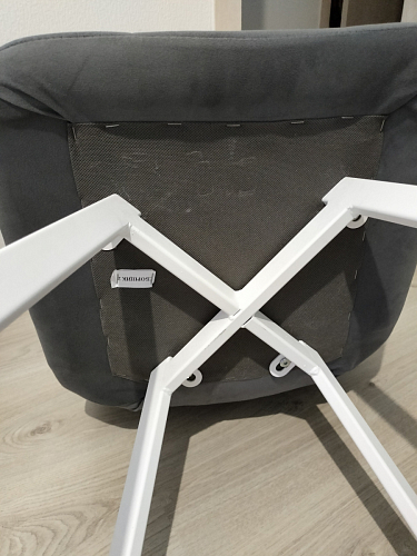 Стул на металлокаркасе Чилли светло-серый / белый каркас фото покупателя 90