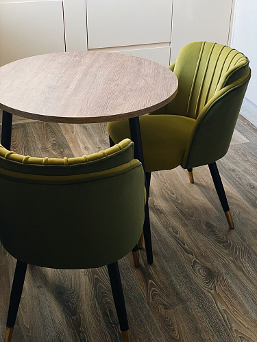 Стул на металлокаркасе Orly khaki / green фото покупателя 12