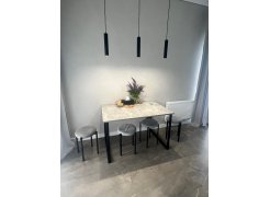 Деревянный стол Лота Лофт 120(160)х75 черный матовый / бетон светлый фото покупателя 711