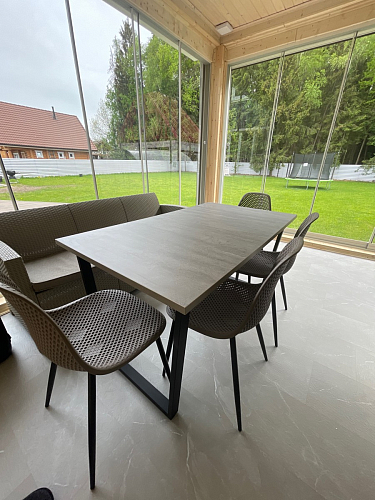 Деревянный стол Лота Лофт 140х80 черный матовый / бетон светлый фото покупателя 202