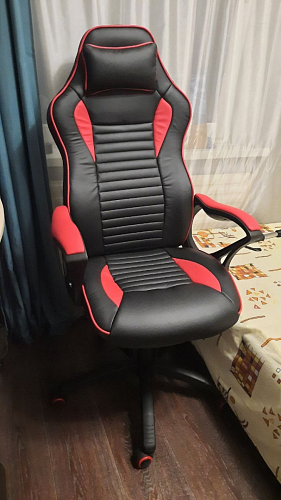 Компьютерное кресло Leon красное / черное фото покупателя 5