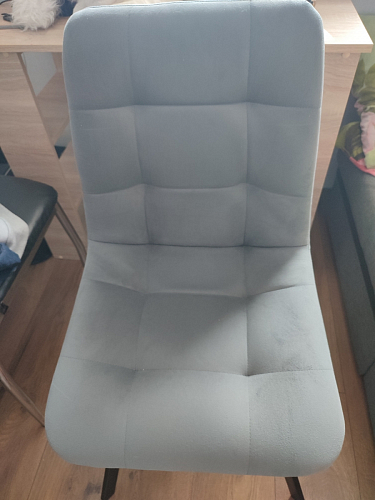 Стул на металлокаркасе Чилли синяя ткань / белый фото покупателя 923