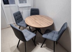 Стул на металлокаркасе Чилли синяя ткань / белый фото покупателя 47