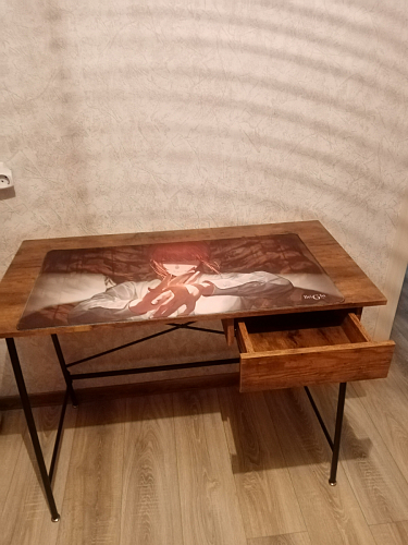 Письменный стол Wd-12/Вд-12 burnt/обгоревшее дерево фото покупателя 2