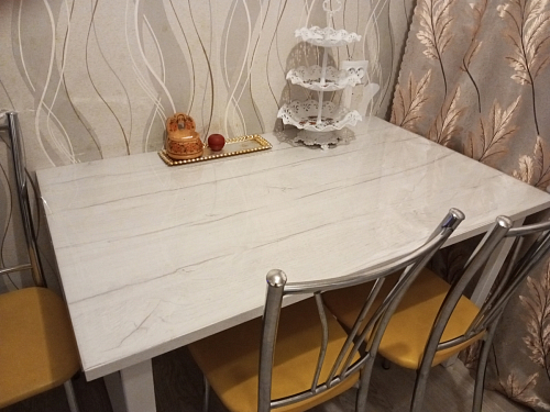 Деревянный стол Лота Лофт 120х75 белый матовый / дуб крафт золотой фото покупателя 515