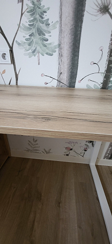 Письменный стол Битти Лофт 116х60х75 дуб вотан / белый матовый фото покупателя 47