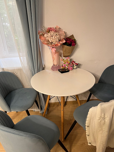 Стул на металлокаркасе Gabi latte / gold / black фото покупателя 128