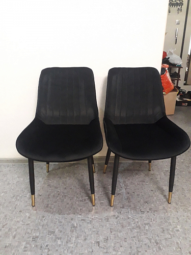 Стул на металлокаркасе Seda 01 blue / gold / black фото покупателя 32